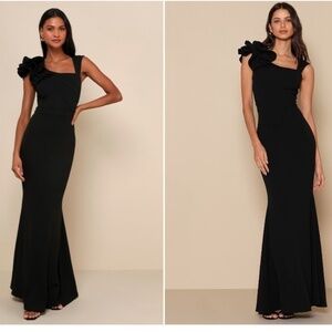 LULU's Prom Wedding Special Event Classic Minimalistic Chic Modern Maxi Dress